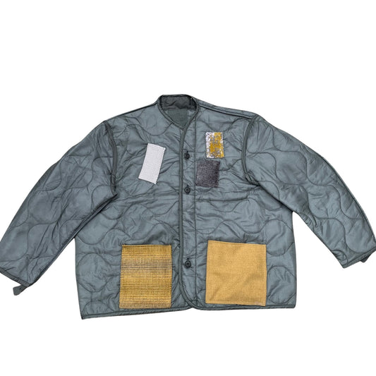 Repurposed Vintage Military Liner Jacket - XL