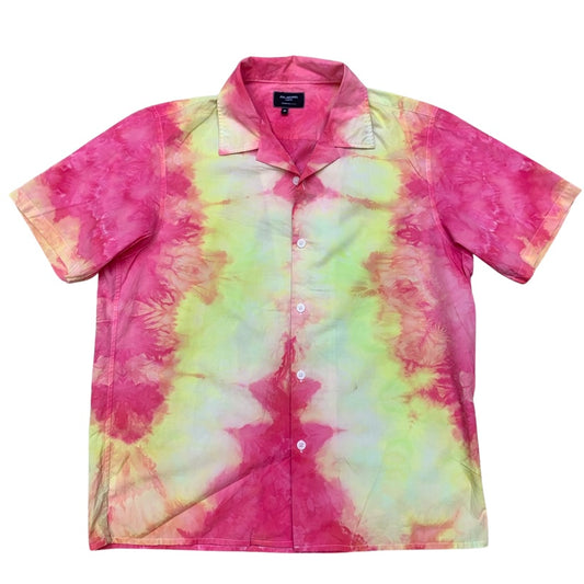 Custom Dyed Short Sleeve Camp Collar Shirt - Medium