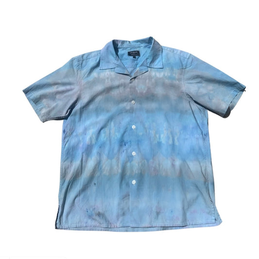 Custom Dyed Short Sleeve Camp Collar Shirt - Small
