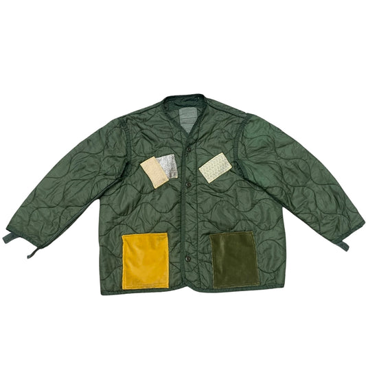 Repurposed Vintage Military Liner Jacket - Large